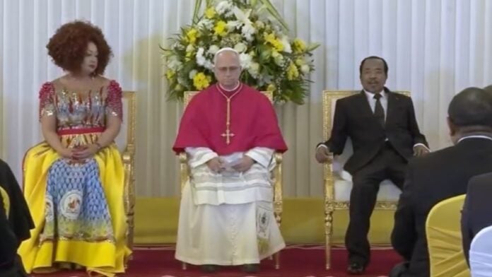 Chantal Biya, le pape Léon XIV et Paul Biya Chantal Biya, le pape Léon XIV et Paul Biya