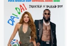 Burna Boy et Shakira signent « Dai Dai », chanson officielle d’un Mondial 2026 placé sous le signe de l’éducation Dai Dai Shakira et Burna Boy