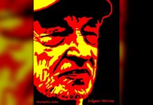 Edgar Morin et l’Afrique : la complexité contre les vieux regards coloniaux Edgar Morin peinture sur toile de Mustappha Saha