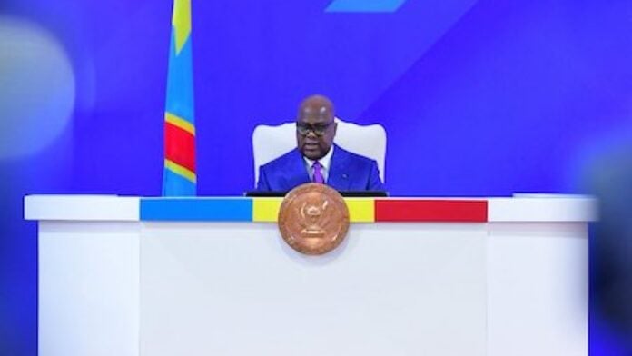 Félix Tshisekedi, président de la RDC, en conférence de presse Félix Tshisekedi, président de la RDC, en conférence de presse