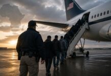 Expulsions vers la Centrafrique : Washington envoie à Bangui des opposants au régime de Téhéran Illustration d'un projet américain de transfert de ressortissants iraniens vers la République centrafricaine dans le cadre d'accords d'expulsion vers des pays tiers.