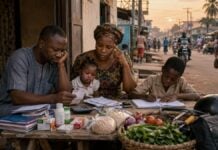 Bénin : pourquoi les familles travaillent-elles davantage sans toujours vivre mieux ? Famille et travail au Bénin, illustration IA
