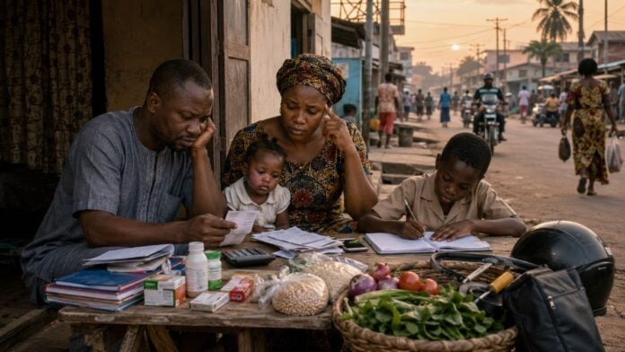 Famille et travail au Bénin, illustration IA Famille et travail au Bénin, illustration IA