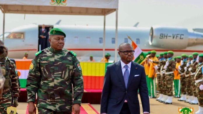 Romuald Wadagni et Abdourahamane Tiani, à Niamey, ce 2 juin 2026