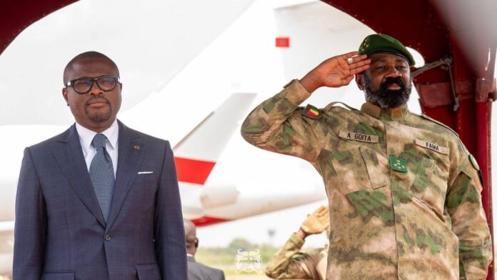 Romuald Wadagni et Assimi Goïta à Bamako, ce 9 juin 2026 Romuald Wadagni et Assimi Goïta à Bamako, ce 9 juin 2026