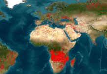 L’Afrique centrale est-elle vraiment en feu ? Ce que révèle la carte de la NASA Carte de la nasa sur les feux au 31 juillet 2026