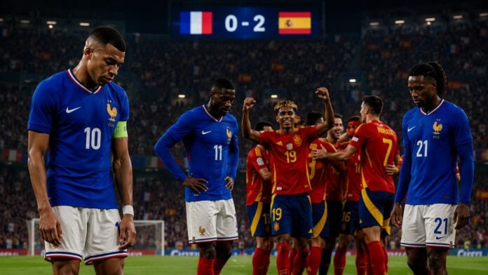 france vs espagne 0 - 2 France vs Espagne (0-2)