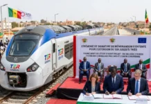Sénégal : le TER va s’étendre jusqu’à Thiès, un premier financement de 10 millions d’euros débloqué Sénégal : le TER va s'étendre jusqu'à Thiès, un premier financement de 10 millions d'euros débloqué