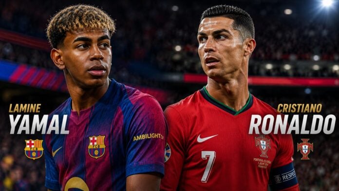 yamal et ronaldo jpg Lamine Yamal et Cristian Ronaldo