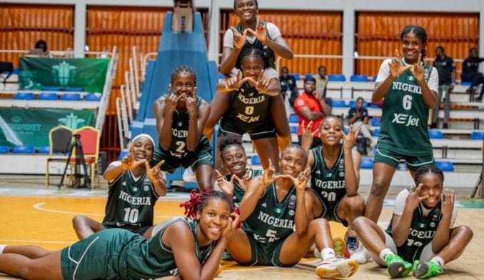L'équipe nigeranne après la qualification @Fiba afrobasket U18
