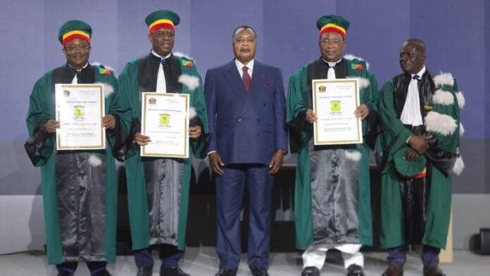 Les trois anciens chef d'Etat aux côtés de Denis Sassou N'Guesso, ce jeudi 13 août 2026 Les trois anciens chef d'Etat aux côtés de Denis Sassou N'Guesso, ce jeudi 13 août 2026