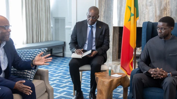 Bassirou Diomaye Faye et la délégation de Cybastion Sénégal : l’entreprise américaine Cybastion annonce un investissement de 300 millions de dollars dans le numérique