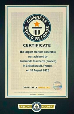 Le certificat de la nomination pour le Guinness World Record