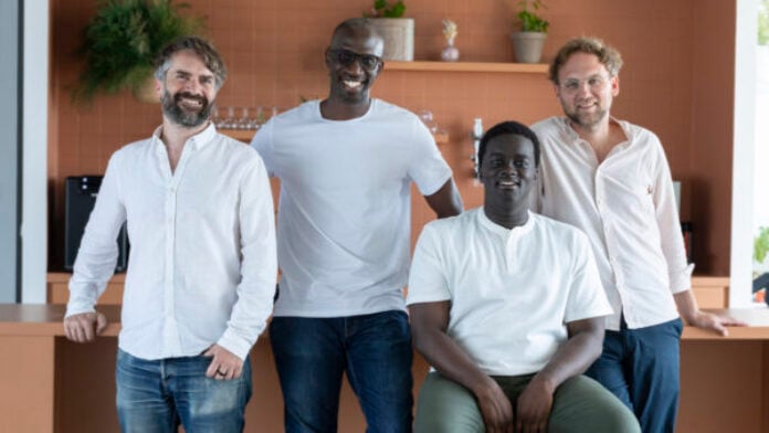 Les cofondateurs d’Alan et Tanel avec de gauche à droite Charles GORINTIN, Makhtar DIOP, Mouhamed NDOYE, Jean-Charles SAMUELIAN-WERVE