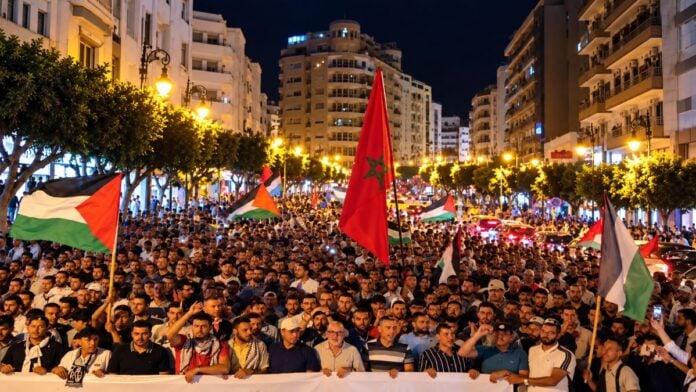 Manifestation pro palestinienne à Tanger