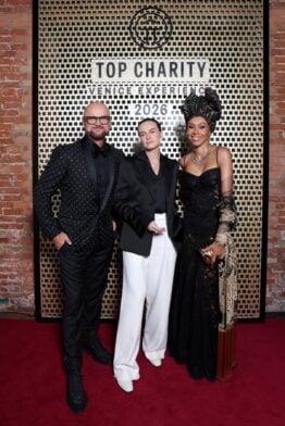 Rafał Brzoska, Kasia Smutniak and Omenaa Mensah at TOP CHARITY Venice Experience 2026