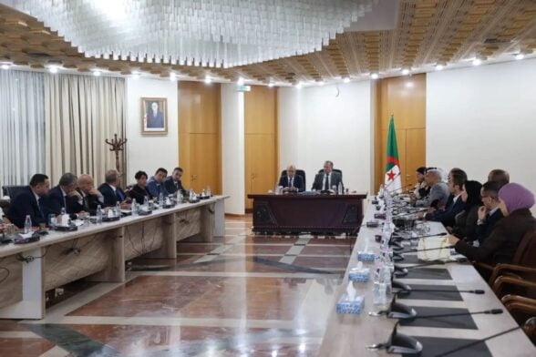 Réunion des responsables de l'audiovisuel public et privés algérien par Kamel Sidi Saïd et Mohamed Bouslimani