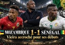 Éliminatoires CAN 2027 : le Sénégal accroché par le Mozambique pour les débuts de Patrick Vieira (1-1) Patrick Vieira accroché pour sa première à la tête du Sénégal