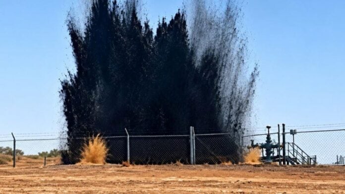 éruption de pétrole à Goumeri