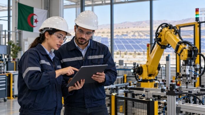 Industrie et énergies renouvelables l’Algérie prépare ses premiers pôles d’innovation numérique. Illustration générée par IA