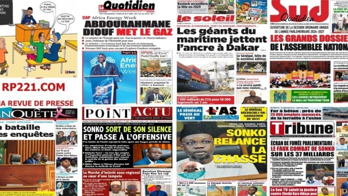 Une des journaux